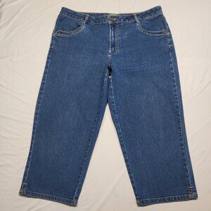 Living Planet Womens Capri Jeans Womens Size 14 Mid Rise 37 X 21.5